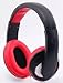 Produktbild Classic Style ohrenumschließende Stereo-Kopfhörer Headset mit Mikrofon für Panasonic Lumix DMC-CM1/P31/Eluga/Eluga Power/TOUGHPAD fz-x1 – Schwarz/Rot + mynetdeals Stylus