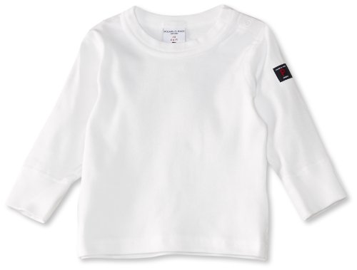 Polarn O. Pyret Classic PO.P Baby Long Sleeve Unisex T-Shirt, Soft White, 2-3 Years