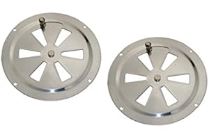 ARBO-INOX 2 x ventilación Roseta Chapa de ventilación Ventilador enmalle Acero Inoxidable 125 Mm