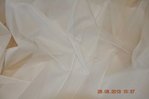 Silk Organza, 140 cm Wide, White, Sold by The Meter