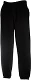 80% Baumwolle, 20% Polyester JOGGINGHOSE ELAST BUND FRUIT OF THE LOOM S M L XL XXL XL,Black