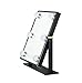 Produktbild JXQ Schminkspiegel mit Glühbirne Desktop-Kosmetikspiegel Großer HD-Kosmetikspiegel Desktop-Fülllicht-Spiegel LED-Spiegel, 3 Farben (Color : Black)