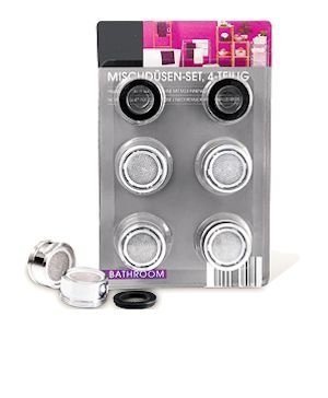 Wasserhahn Mischdüsen Set - 4 Stück Perlator für Wasserhähne mit M24 Innengewinde