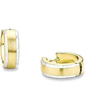 amor Damen-Creolen Ohrringe 15 mm 333 Gold Bicolor - 121361