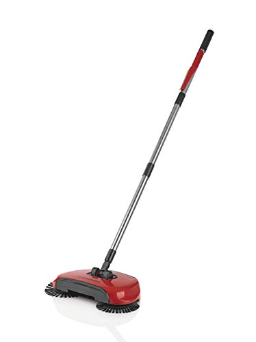 CLEANmaxx 02126 Scopa per Pavimenti con 3 Spazzole, Scopa, Collettore Rotante, Forcellone Lunga, Macchina e Paletta