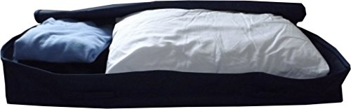 Neusu Strapazierfähige Unterbettkommode Im Schlanken Design – 70 Liter Fassungsvermögen (Mittlere Größe 105 cm x 45 cm x 15 cm) – Belastbares 600D-Polyestermaterial Mit 4 Tragegriffen – Zusammenfaltbar – Blau - 5