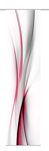 Home Fashion 86095 - 707 Rojo H: 245 x B: 60 cm Panel Impresión Digital Rochelle, Tela Decorativa de Seda