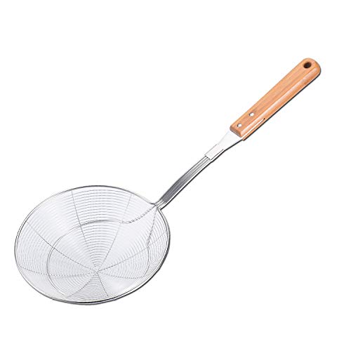 TENTA KITCHEN, colino in acciaio inox, manico in bambù, Acciaio inossidabile, Large, Strainer
