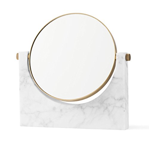 Pepe Marble Mirror, Brass, White 9,5 x 32 x 31,5 - 2