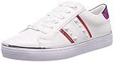 sneaker weiss nieten Kontrastfarbene Einsätze TOM TAILOR Damen 6992608 Sneaker, Mehrfarbig (White-Red 00105), 40 EU