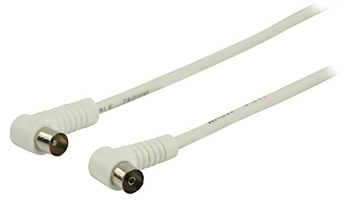 Preisvergleich Produktbild Valueline VLSP40100W20 Koaxial-Antennenkabel Stecker Kupplung 2 m weiß