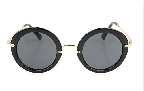 Wawoo®Unisex Retro Round Polarized Sunglasses Dark Glasses Eyewear for Men and Women UV400 Protection