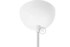 creative cables Kit Rosace hémisphérique à 1 Trou en métal Peint - Blanc Brillant