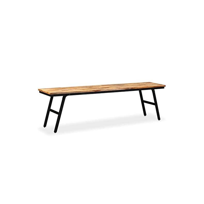 Festnight Industrial Rustic Dining Bench Wooden Foldable Kitchen Bench