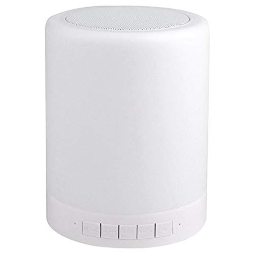 Preisvergleich Produktbild REFURBISHHOUSE tragbar Nachtlicht Bluetooth Lautsprecher Lampe Smart Beruehren Kontrolle Premium LED Licht fuer Nacht Schlafzimmer Lounge Wireless Lautsprecher weiss