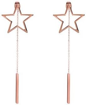 Earrings MJW&amp;EH Women's Drop With Gift Box, Metallic Korean Stainless Steel Star Jewelry Daily Costume Jewelry, one size