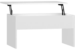 vidaXL Mesa de Centro Mesita Auxiliar Consola Lateral Salón Sofá Sala de Estar Café Muebles Mobiliario Madera Contrachapada Blanco 80x50,5x41,5 cm