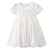 Produktbild REALIKE--Baby Mädchen Kleid Elegant Spitze Kurzarm Hohl Einfarbig Prinzessin Mini Kleid Blumenmädchenkleid Taufkleid Festlich Kleid Hochzeit Partykleid Festzug Sommerkleid Cocktailkleid