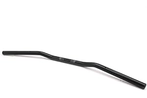 LOVEMOTOR Moto En Aluminium alliage 7/8"22mm Guidon Drag Droite Bar Personnalisé Pour BMW Honda Suzuki Kawasaki Cruiser (noir)
