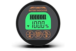 DYKBCELLS Lithium Battery Monitor DC 8-80V 50A 100A 350A Capacity Indicator Tester Caravan RV Motorhome UPS Li-ion Lifepo4 lead-acid 12V 24V 36V 48V 60V Motorcycle electric car (80V 50A)