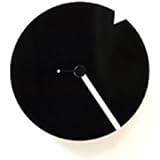 The minimalist - kleines weißes Holz + schwarzes Acryl Wanduhr mit drehendem Zifferblatt