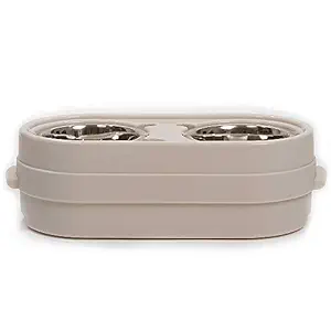 OurPets Store-N- Feed Adjustable Raised Dog Bowl Feeder & Dog Food Storage Containers (Dog Food Container, Unique Dog Water Bowl, Dog Water Dispenser & Dog Food Bowl)