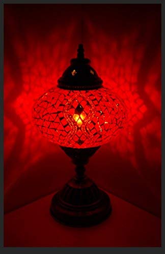 Mosaiklampe Mosaik - Tischlampe L Stehlampe orientalische lampe Rot Samarkand-Lights