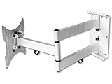 Girable 180° en semicírculo DRALL INSTRUMENTS Monitor TV PC Soporte de Pared Blanco hasta 65 cm Extensible VESA 100, VESA 200 inclinable para monitores LED LCD TFT TV PC Pantallas Planas Modelo: L22W