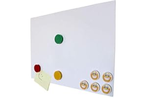 EASYDRUCK24DE DIN A3 Foglio di ferro autoadesivo Magstick® I Foglio di ferro rivestito di bianco per uffici Presentazioni I diy I Supporto adesivo flessibile per magneti I mag007