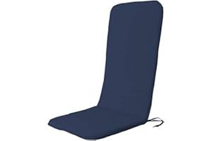 PARAMAISON Cuscino Copri Sedia Sdraio da Giardino Relax 120, Universale, con Laccetti ed Elastico, Imbottito 3cm, 45x120 cm