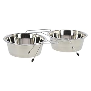 Comedero doble incl. 2 comederos de 450 ml