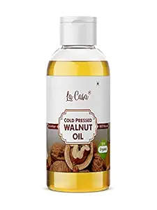 La Casa Cold Pressed Walnut Oil | For Hair Skin & Thyroid Massage | Edible | 100% Pure and Virgin Grade | 200ml |