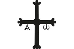 Desconocido Vinilo de corte Pegatina Cruz Asturias 5,5x7cm (Negro)