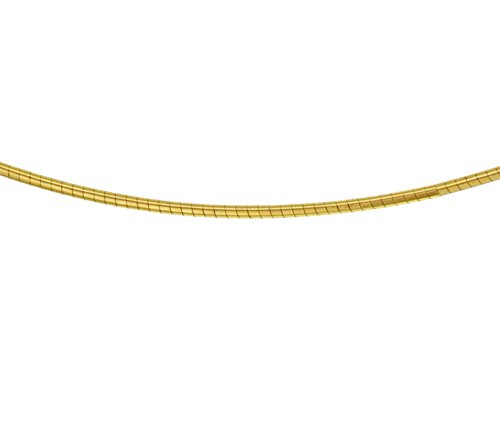 Carissima Gold 18ct Yellow Gold Round Omega Chain of 43cm/17