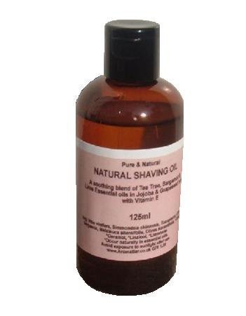 Natural Shaving Oil with Tea Tree Peppermint & Lime 125ml