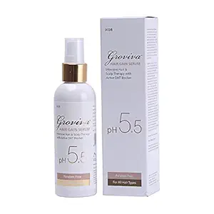 Groviva Hair Gain Serum 100 ml | Intensive Hair & Scalp Therapy with Active DTH Blocker | Helps to Control Hair Fall & Promotes Hair Growth | Hair Gain Seum (100 ml) - Pack of 1
