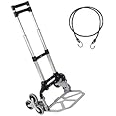 WB WELBUILT - CREATION WITH PERFECTION 75 Kg Stair Climbing Portable Aluminium Hand Truck | 1 Year Warranty | Foldable Push & Pull Cart With Folding Wheels, Telescoping Handle Ideal Home