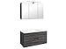 Produktbild Waschtisch-Set Waschplatz Badset Badezimmer Komplettset "Delhi I" (100 cm, Korpus-graphit/Front-Lärche anthrazit)