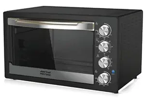 American MICRONIC-Imported 42 Litre Oven Toaster Griller, 2000W Power with Motorised Rotisserie, Convection, Dual Thermostat, 120m Timer & Toughned Glass Door, Inner Light (Black)-AMI-OTG-42LDx