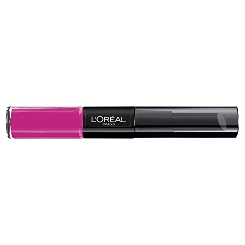 L'Oreal Paris Lippen Make-up Indefectible Lippenstift, 121 Flawless Fuchsia /Liquid Lipstick für 24 Stunden volle Lippen mit feuchtigkeitsspendendem Lippenpflege - Balsam, 1er Pack