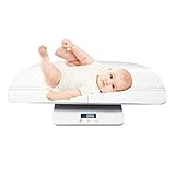 JohnJohnsen Präzise Baby-Gewicht-Skala-elektronische LCD-Bildschirm Digitale Körperfettwaage Babywaage Badezimmer Gymnastik-Gewicht (weiß und hellblau)