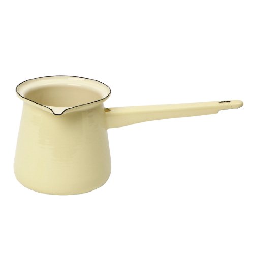 Vintage Home Mokkakanne, Kaffeekanne für Mokka, 400 ml, emailliert, Buttermilch