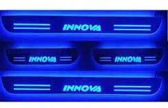 DS ENTERPRISE Door Steel Plates with Light For Toyota Innova Set of 4PCS (Blue Color)