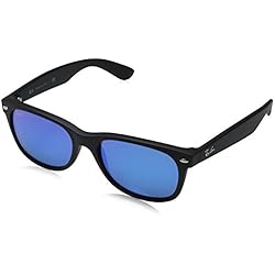 Ray-Ban 2132, Gafas de Sol Unisex, Multicolor (Rubber Black), 55 mm
