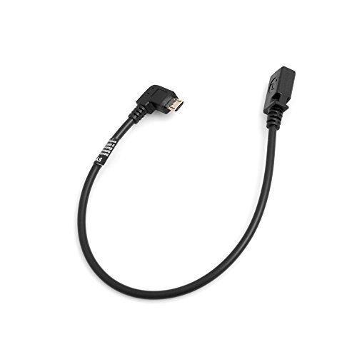SYSTEM-S Micro USB 90° links gewinkelt Winkelstecker zu Mini USB Buchse ca. 27cm Datenkabel Ladekabel Adapter Kabel Verlängerung