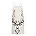 Produktbild YUGEHLK Kochen Liefert Cartoon Tier Deer Printed Sleeveless Schürze für Frau Garten Küche Schürze Deer