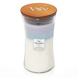 WoodWick Large Hourglass Trilogy Scented Candle with Crackling Wick | Calming Retreat | Up to 130 Hours Burn Time