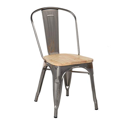 SKLUM Sedia LIX Piallata Legno Sala da Pranzo Cucina Bar Stile Industrial Finitura Piallata