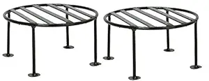 Truphe Iron Plant Stand for Living Room, Balcony Plant Stand, Gamla Stand - Large Pack of 2