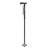 Hurrycane All-Terrain Cane Folding Walking Stick Adjustable Foldable - Black